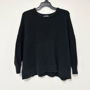 Old Navy Women's Plus size XXL Textured Knit Black Crew Neck Tunic Sweater